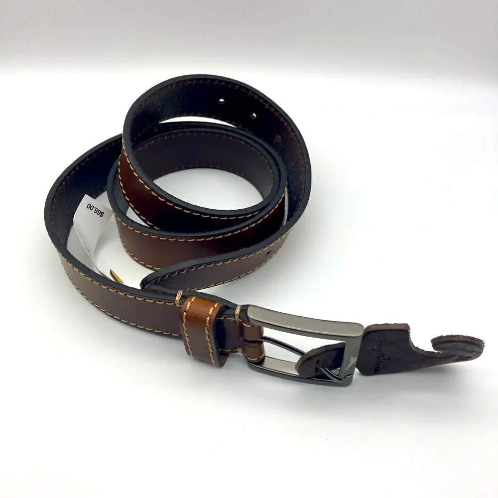 NWT Tommy Bahama Men’s Genuine Italian Leather Belt Size 36 Made in Italy